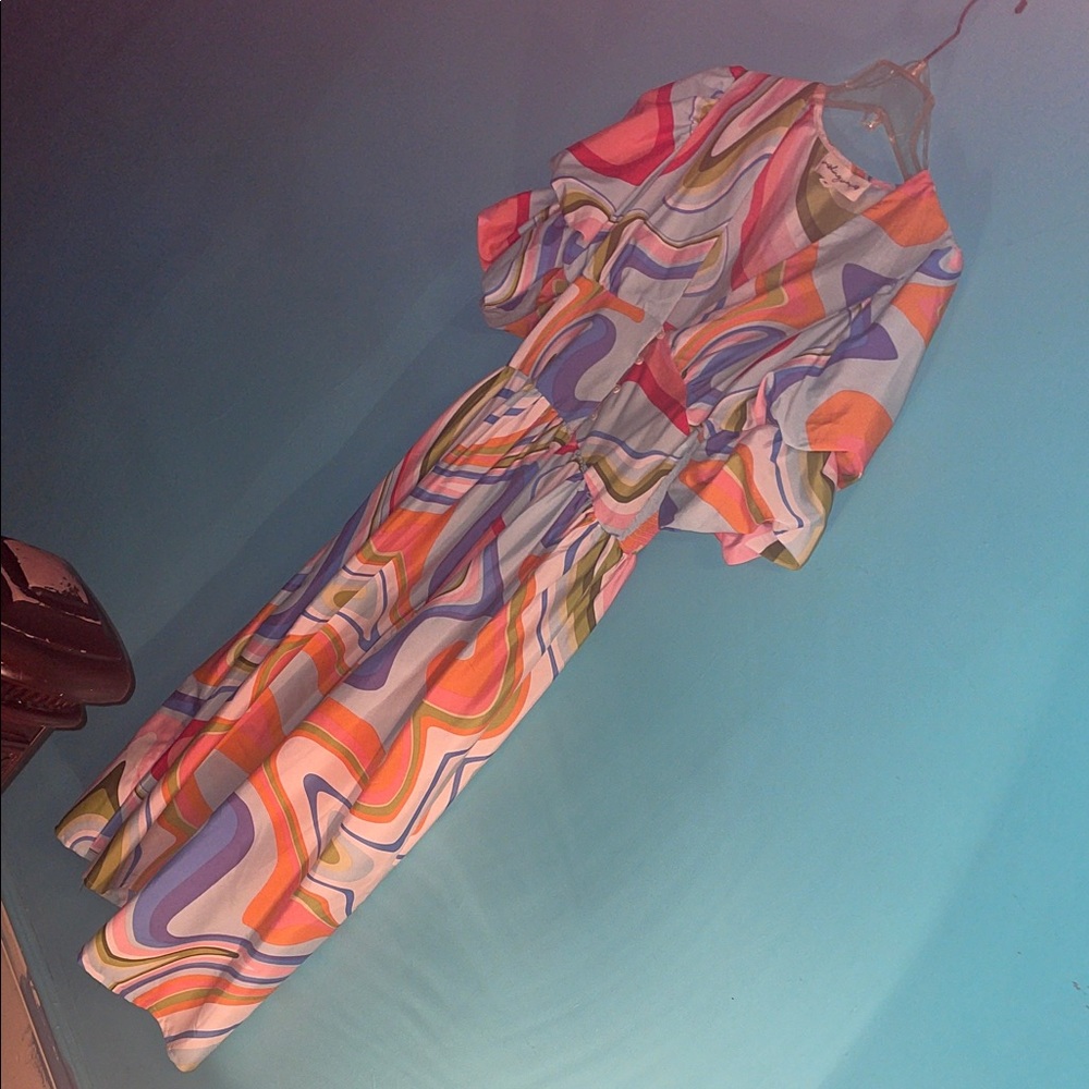 Vibrant Swirl women’s dress